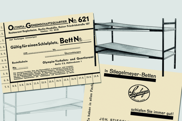 Stiegelmeyer livre pour les sportifs des jeux olympiques de Berlin plus de 10 000 lits superposés.