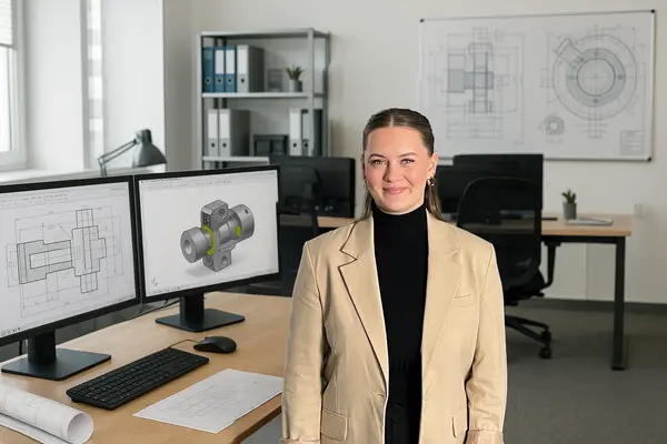 Szkolenie dla projektantów produktów technicznych w Stiegelmeyer - modelowanie CAD i projektowanie komponentów w miejscu pracy.