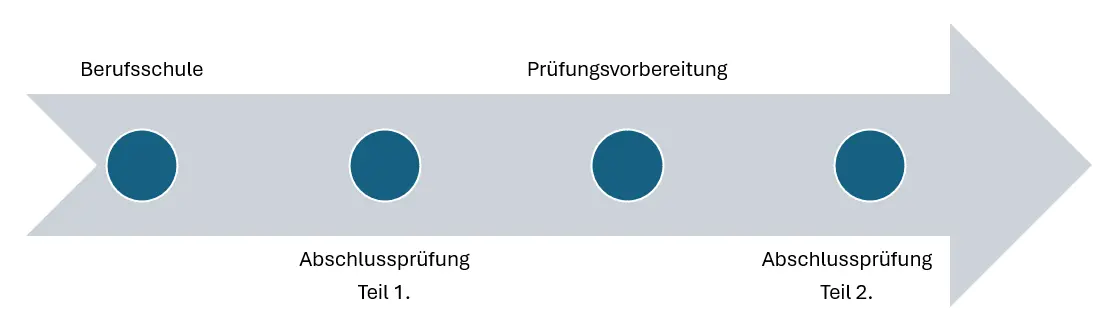 Infografik nach Lehrjahr: Ausbildungsübersicht Fachinformatiker für Systemintegration / Anwendungsentwicklung (m/w/d)