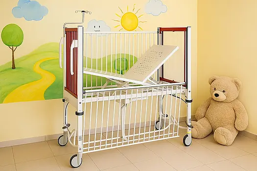 Visualización de la nueva cama de hospital infantil Milou de Stiegelmeyer